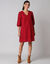 Robe broderie anglaise manches 3/4 (rouge fonc&eacute;)
