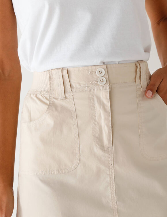 Jupe battle  multi-poches (beige)