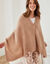 Poncho in tricot (chiné beige)