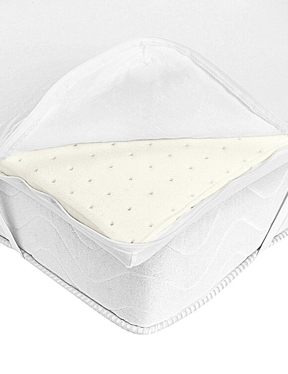 Rekbare en elastische hoes voor topdekmatras (wit)