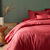 Linge de lit uni polyester-coton Colombine (rose pivoine)