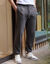 Joggingbroek in molton met elastische pijponderkanten (chin&eacute; antraciet)