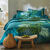 Linge de lit Cayenne en coton imprimé feuilles de palmiers (vert)