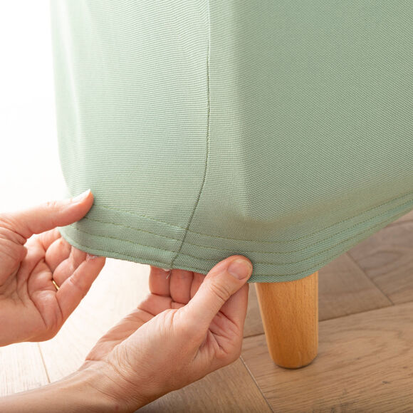 Housse unie bi-extensible fauteuil cabriolet (amande)