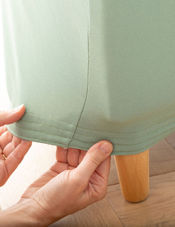 Housse unie bi-extensible fauteuil cabriolet (amande)