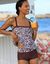 Moduleerbare bikinishorty met zebraprint (chocolade)