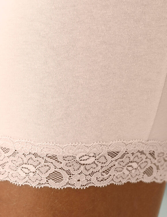 Pantybroekje in katoen en kant - set van 2 (huidkleur)