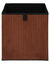 Cube de rangement pliable, velours côtelé (terracotta)