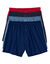 Ruime, open en effen boxershort - set van 4 (steenrood + celadon + grijs)