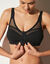 Soutien-gorge coton uni et plumetis ouverture devant - sans armatures (noir)