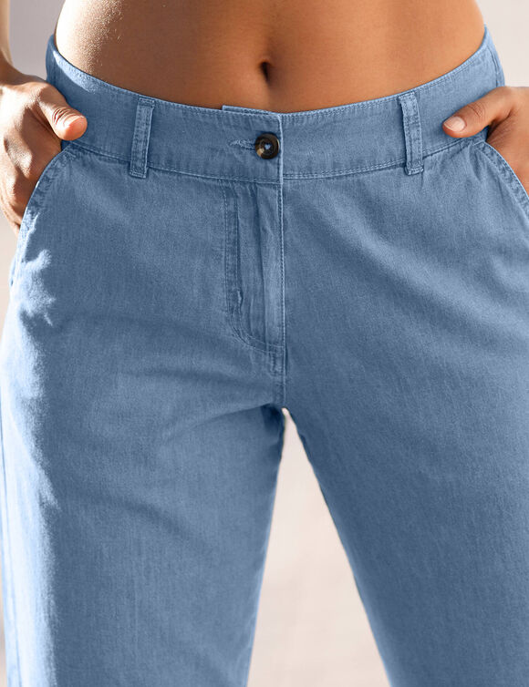 Pantalon chino, jean léger (bleached)