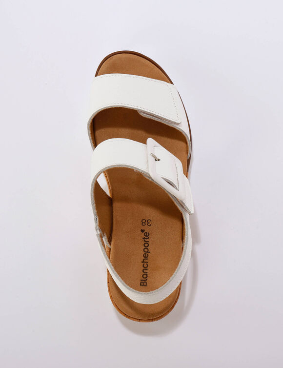 Boots in plantaardig gelooid leer, zwart - grote breedte (wit)