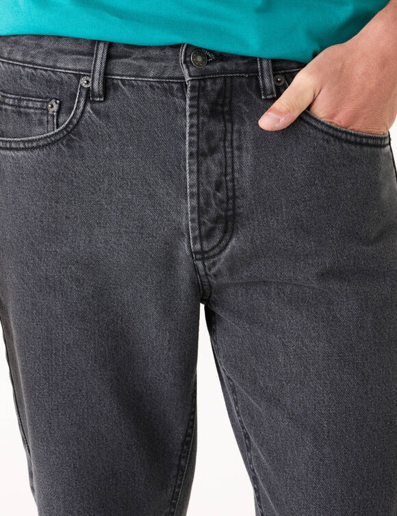 Jean droit basique 100% coton - L28 (gris)
