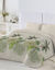 Dekbed in microvezel met tropische bladerenprint 200g/m2&lt;br&gt;&lt;br&gt; (groen)