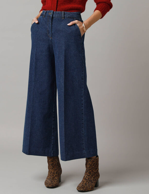 Jean effet jupe culotte (brut)
