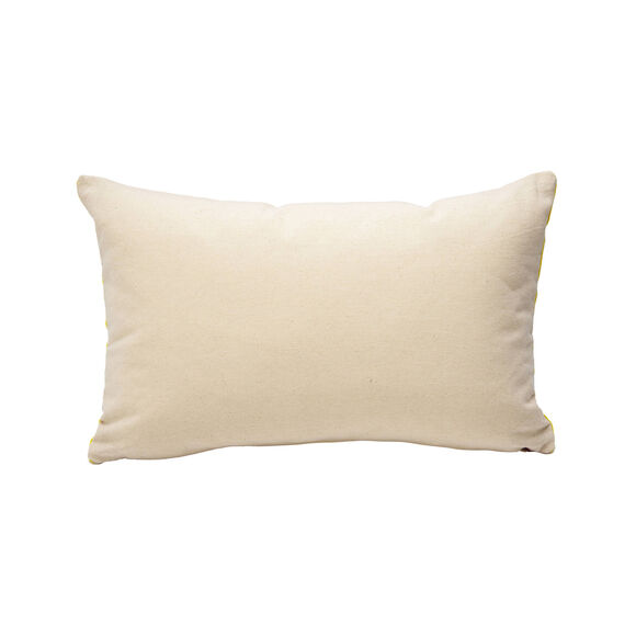 Coussin rectangulaire brod&eacute; Sunshine  (&eacute;cru / jaune)