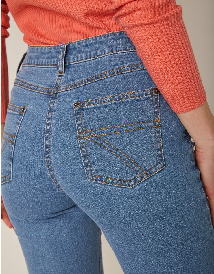 Jean coupe droite stretch - moyenne stature (bleached)
