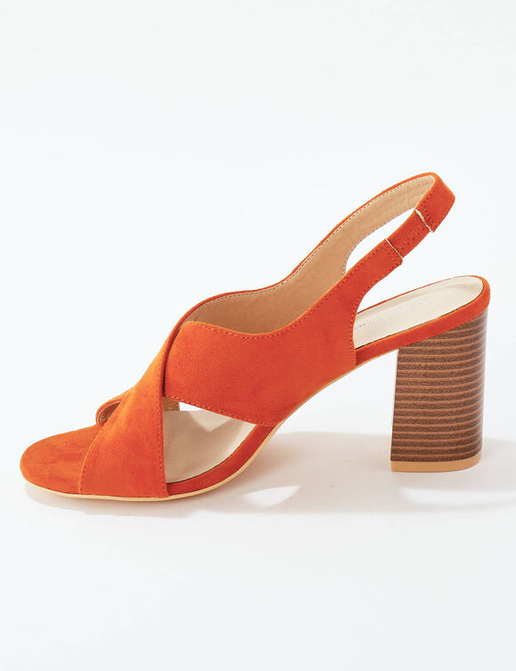 Sandales croisées à talon (terracotta)