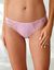 Culotte forme tanga microfibre et dentelle stretch - lot de 2 (violine)