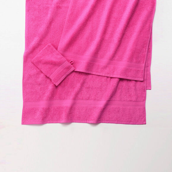 Collection serviettes de bain unies 420 g/m2 confort moelleux (fuchsia)