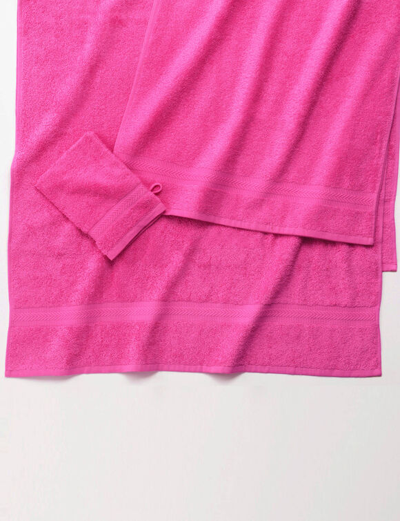 Collectie effen handdoeken 420 g/m2 met zacht comfort (fuchsia)