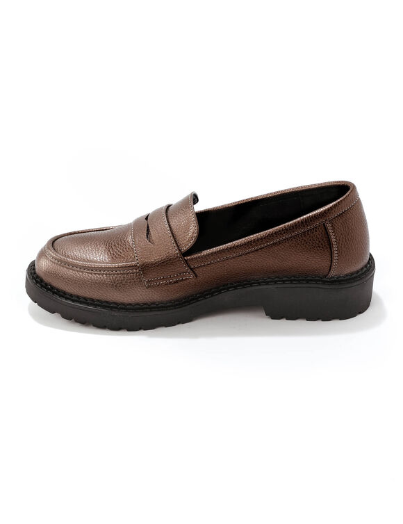 Mocassins métallisés (bronze)