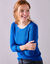 Trui in ribtricot met ronde hals (felblauw)