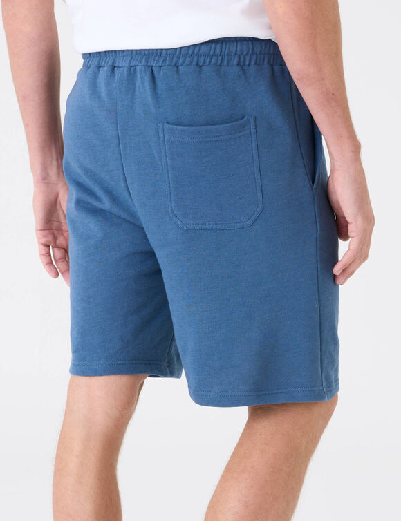 Bermuda en molleton l&eacute;ger  (bleu gris&eacute;)