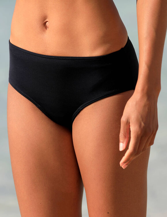 Culotte de bain maxi unie Solaro (noir)