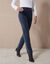 Pantalon droit, maille velours côtelé (marine)