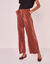 Pantalon irisé, maille plissé (châtaigne)