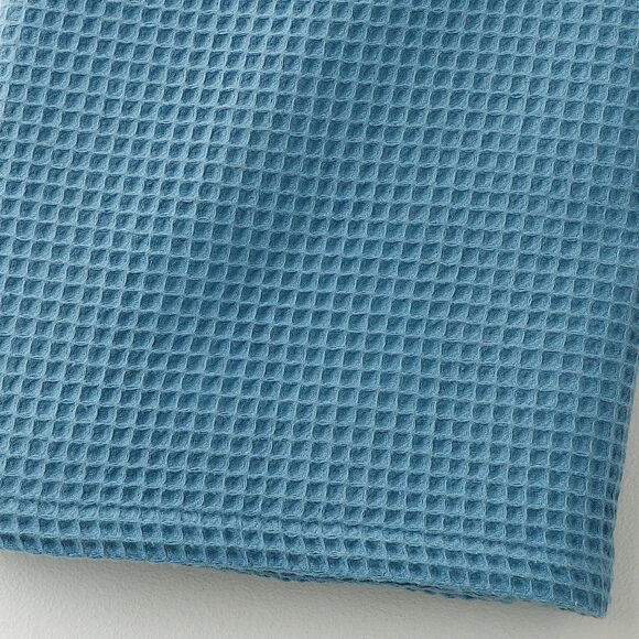 Serviette de bain nid d'abeille 320 g/m2 (bleu)