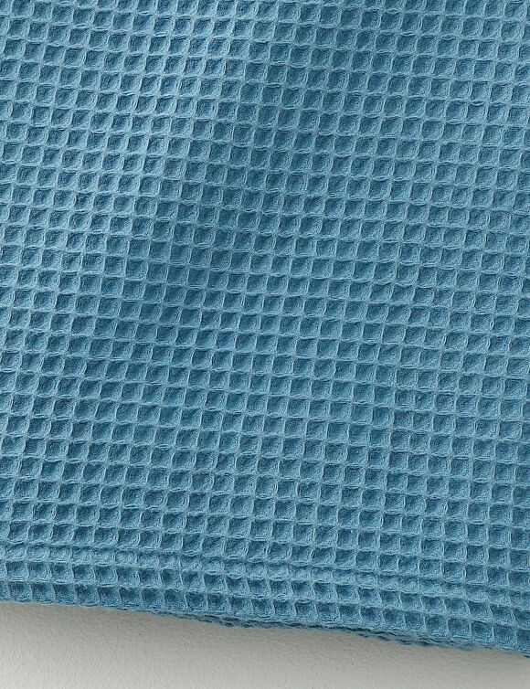 Serviette de bain nid d'abeille 320 g/m2 (bleu)