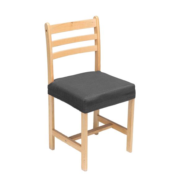 Housse chaise unie extensible - housse intégrale ou assise seule (gris)