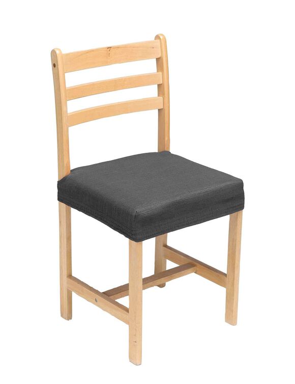 Housse chaise unie extensible - housse int&eacute;grale ou assise seule (gris)