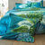 Linge de lit Cayenne en coton imprimé feuilles de palmiers (vert)
