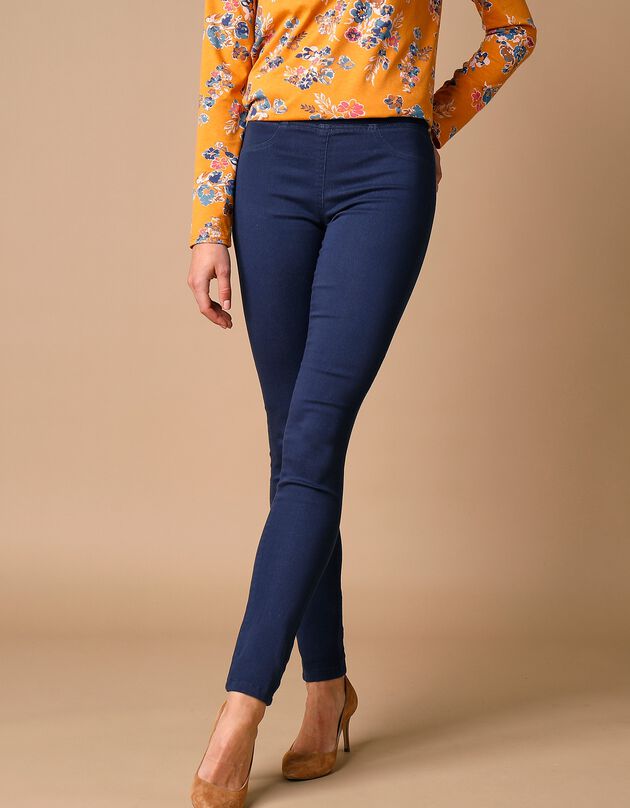Jegging petite stature - taille élastiquée ultra confort (marine)