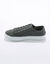 Sneakers in canvas met veters en doorloopzool in platformstijl (antraciet)