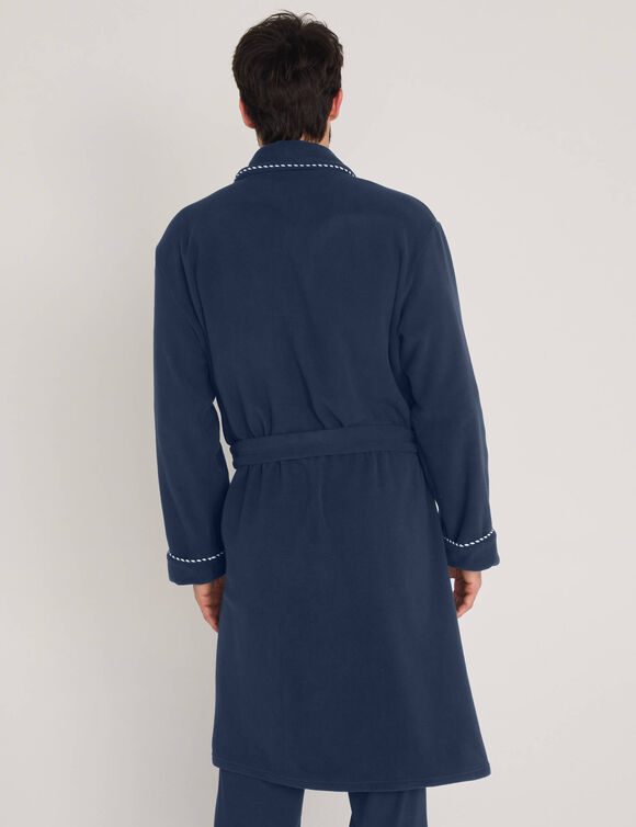 Frotee-badjas voor thuis, te personaliseren (marine)