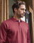Sweat molleton col polo (rouge)