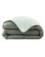 Couette bicolore microfibre 350 g/m&sup2; (eucalyptus / vert amande)