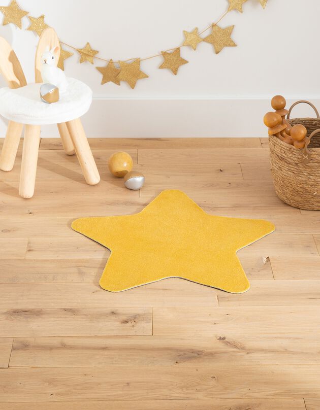 Tapis forme étoile antidérapant (jaune)