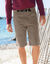 Bermuda met 3/4-elastische tailleband + bijpassende ceintuur (donkerbeige)