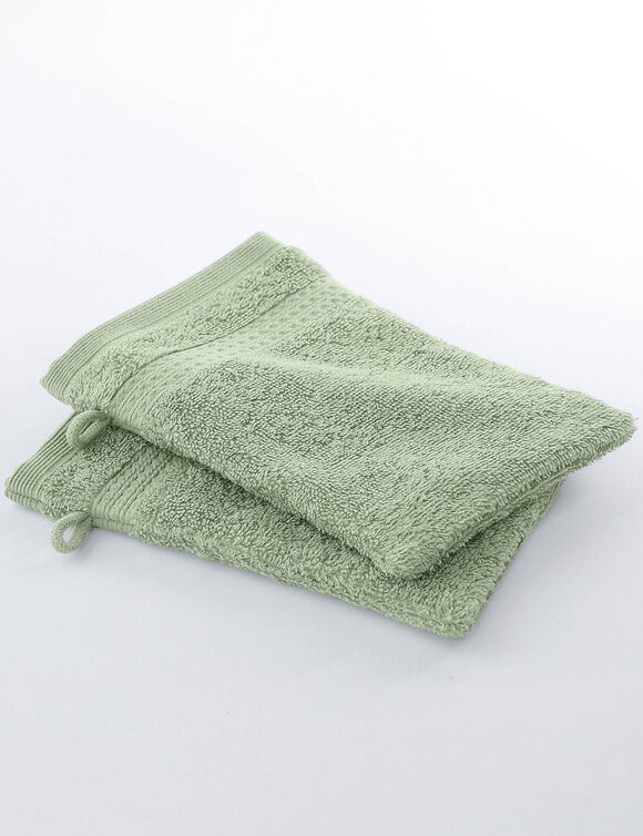 Éponge coton issu de l'agriculture biologique (vert tilleul)