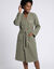 Unisex-badjas met kimono-kraag, personaliseerbaar &ndash; honingraattricot katoen 240 g/m&sup2; (kaki)