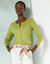 Cardigan boutonné col rond uni (vert mousse)