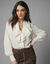 Blouse met ruches (ecru)
