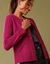 Vest in tricot met goudkleurige knopen (violine)