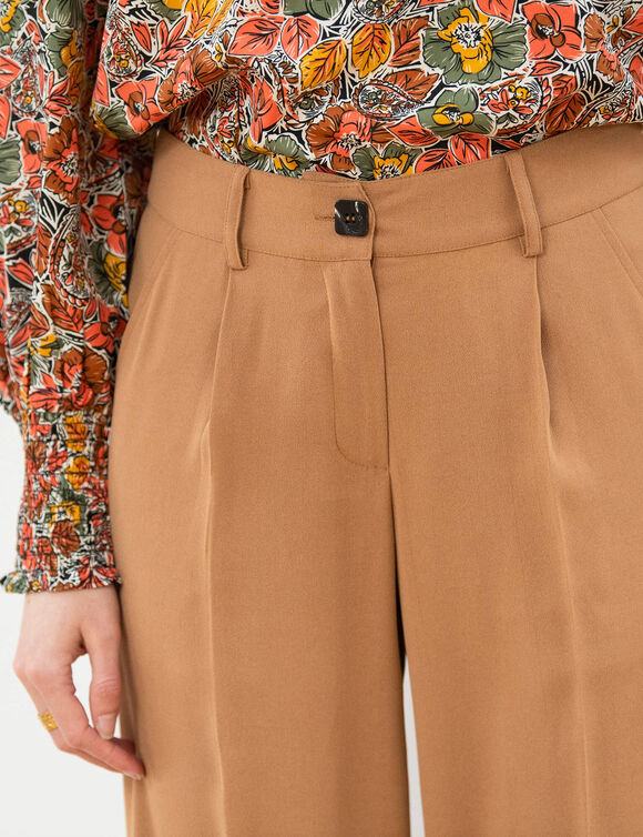 Pantalon large fluide (caramel)
