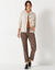 Vestjasje met knopen, gerecycleerd polyester(**) (chiné beige)